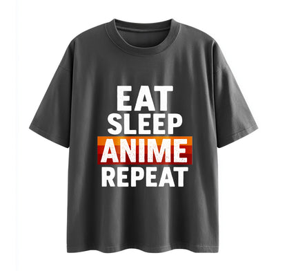 Eat Sleep Anime Repeat 1 Oversize T-Shirt