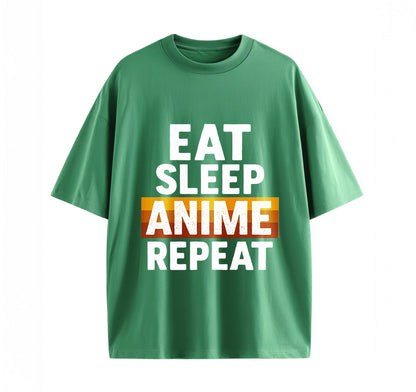 Eat Sleep Anime Repeat 1 Oversize T-Shirt
