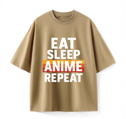Eat Sleep Anime Repeat 1 Oversize T-Shirt