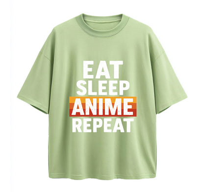 Eat Sleep Anime Repeat 1 Oversize T-Shirt