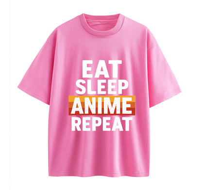Eat Sleep Anime Repeat 1 Oversize T-Shirt