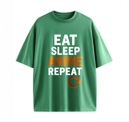 Eat Sleep Anime Repeat 2 Oversize T-Shirt