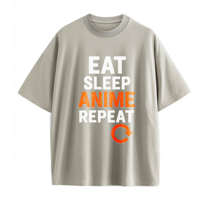 Eat Sleep Anime Repeat 2 Oversize T-Shirt