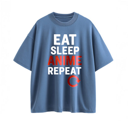 Eat Sleep Anime Repeat 2 Oversize T-Shirt