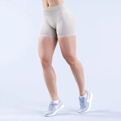 Feather beige / XS Island XXIIV Low-Rise Women’s High-Impact Sports Shorts by Victorious