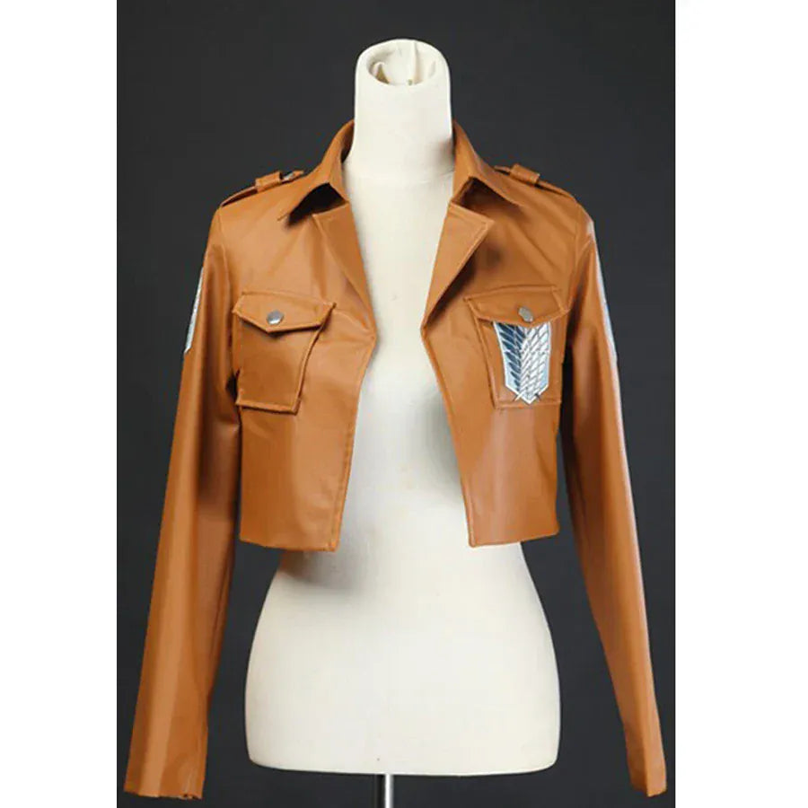 Female size / S Anime Attack on Titan Leather Jacket