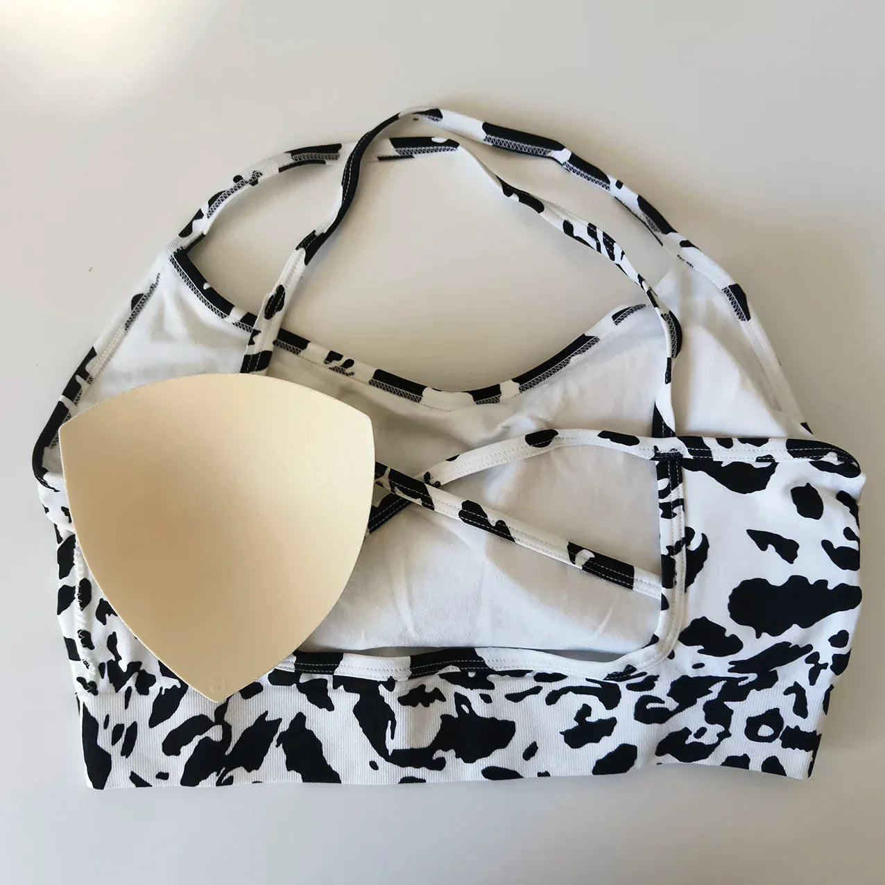 Floral Print Yoga Bra for Women/ Cross Back Gym Sports Bra