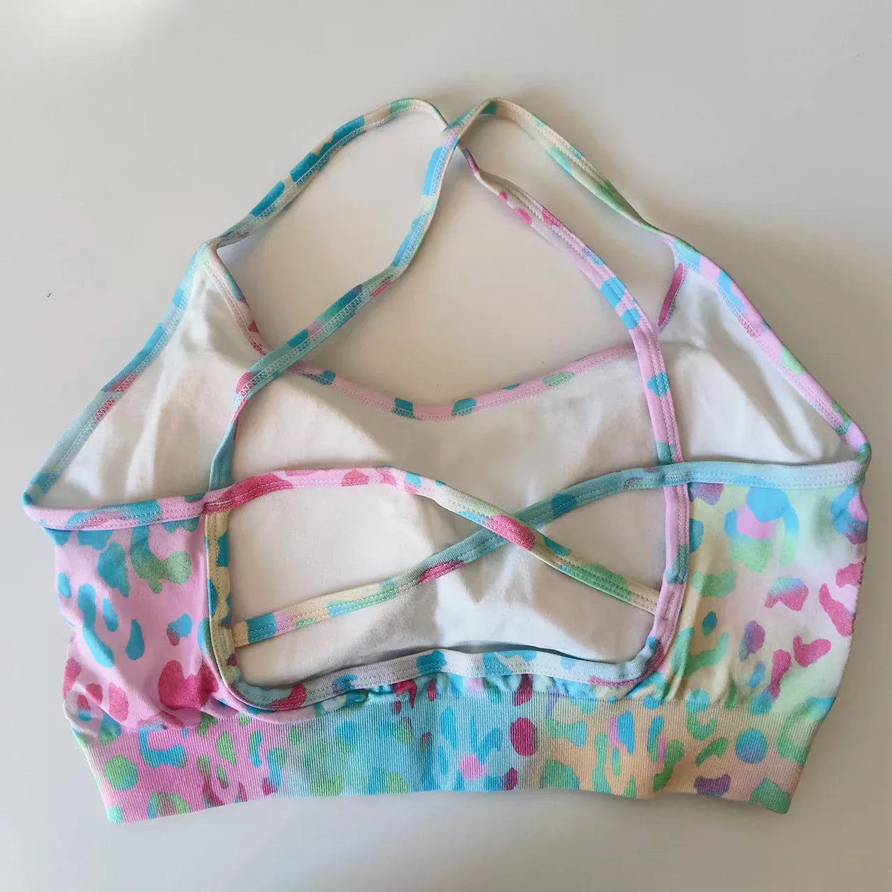 Floral Print Yoga Bra for Women/ Cross Back Gym Sports Bra