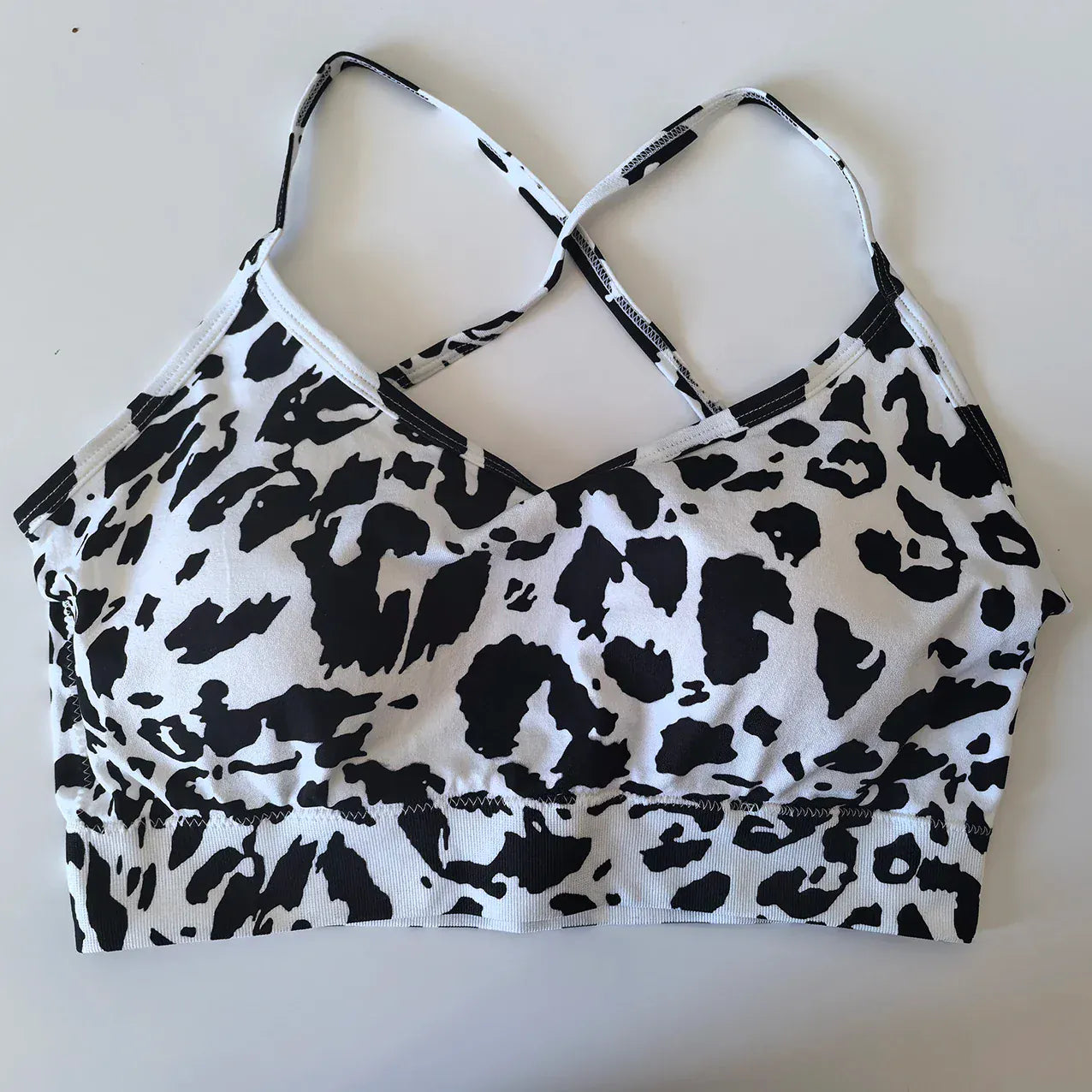 Floral Print Yoga Bra for Women/ Cross Back Gym Sports Bra
