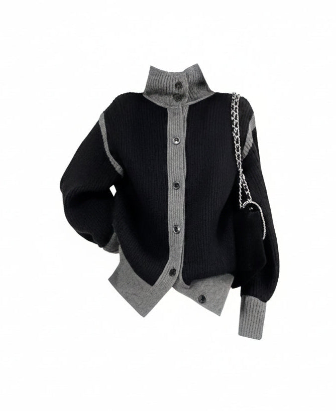 French Casual and Fashionable Women's Set, Spring and Autumn New Style, Black Sweater+slimming Pants Two-piece Set