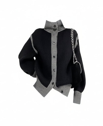 French Casual and Fashionable Women's Set, Spring and Autumn New Style, Black Sweater+slimming Pants Two-piece Set