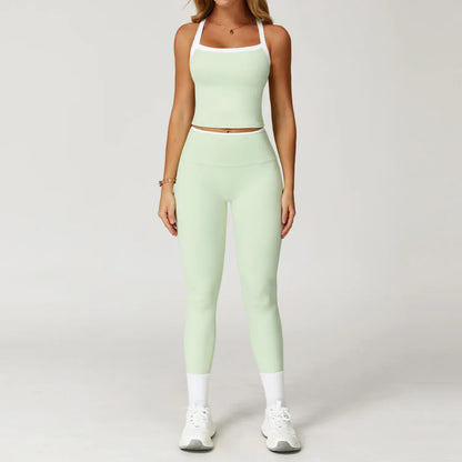 Fruit Green Set 1 / S Women Tracksuit 2PCS Yoga Set / Nude Feeling Workout Sets (Victorious Sailor Strength Bra)