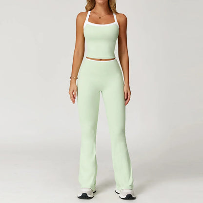 Fruit Green Set 2 / S Women Tracksuit 2PCS Yoga Set / Nude Feeling Workout Sets (Victorious Sailor Strength Bra)