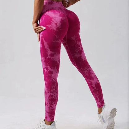 Fuchsia / S Victorious Galactic Vortex Tie Dye Leggings