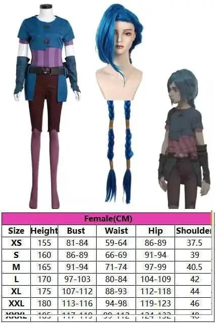 Full Set A / XS Jinx & Powder seasons 1 & 2 Cosplay Tier 1