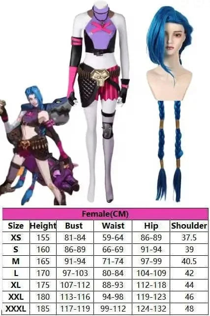 Full Set C / XS Jinx & Powder seasons 1 & 2 Cosplay Tier 1