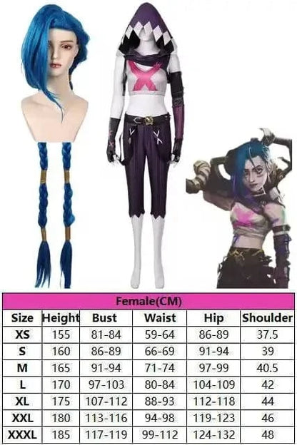 Full Set D / XS Jinx & Powder seasons 1 & 2 Cosplay Tier 1