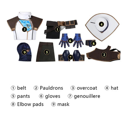 Full set NO boots / XS Cypher Valorant Game Cosplay