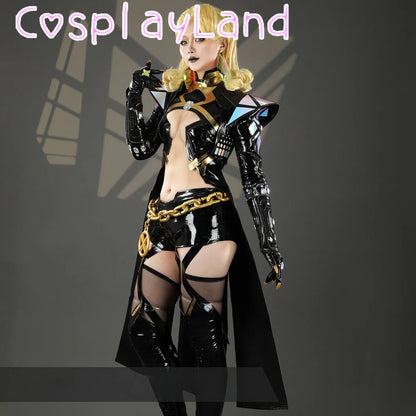 Game Rivals High Quality Emma Frost Cosplay Costume Full Set PU Leather Outfit Halloween Women Suit White Queen Battle Suit