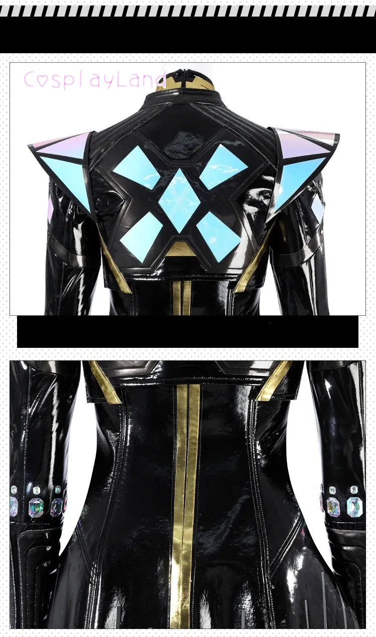 Game Rivals High Quality Emma Frost Cosplay Costume Full Set PU Leather Outfit Halloween Women Suit White Queen Battle Suit