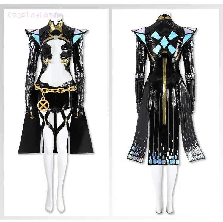Game Rivals High Quality Emma Frost Cosplay Costume Full Set PU Leather Outfit Halloween Women Suit White Queen Battle Suit