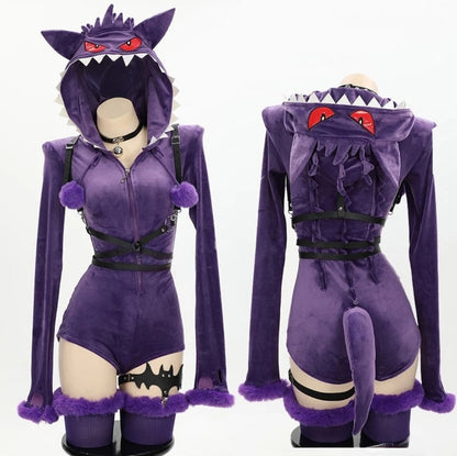 Gengar Pokemon Purple Poison Cosplay