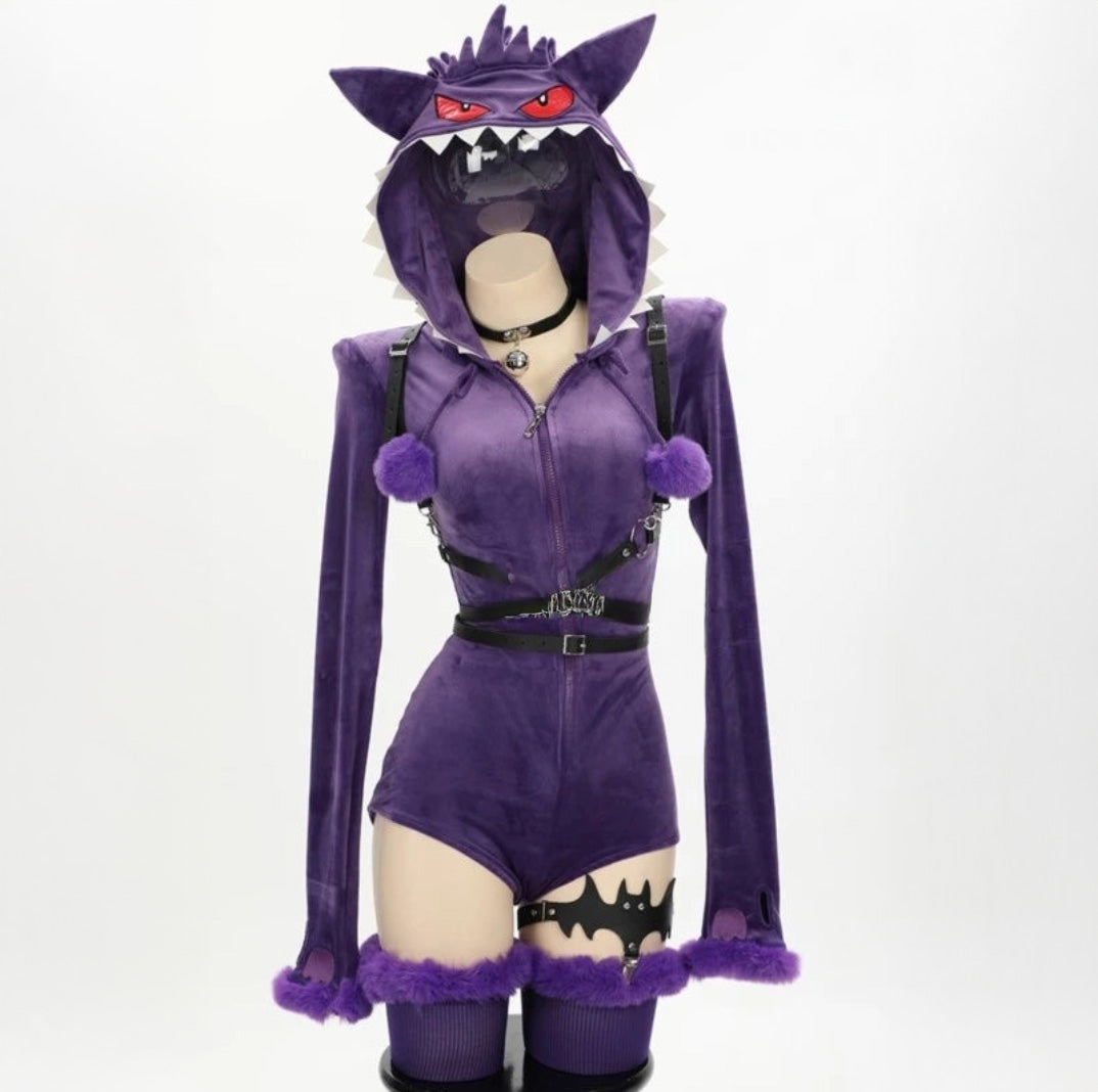 Gengar Pokemon Purple Poison Cosplay