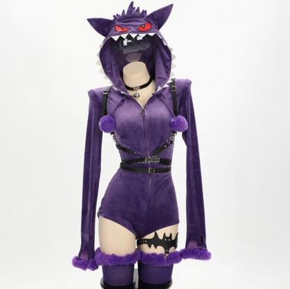 Gengar Pokemon Purple Poison Cosplay