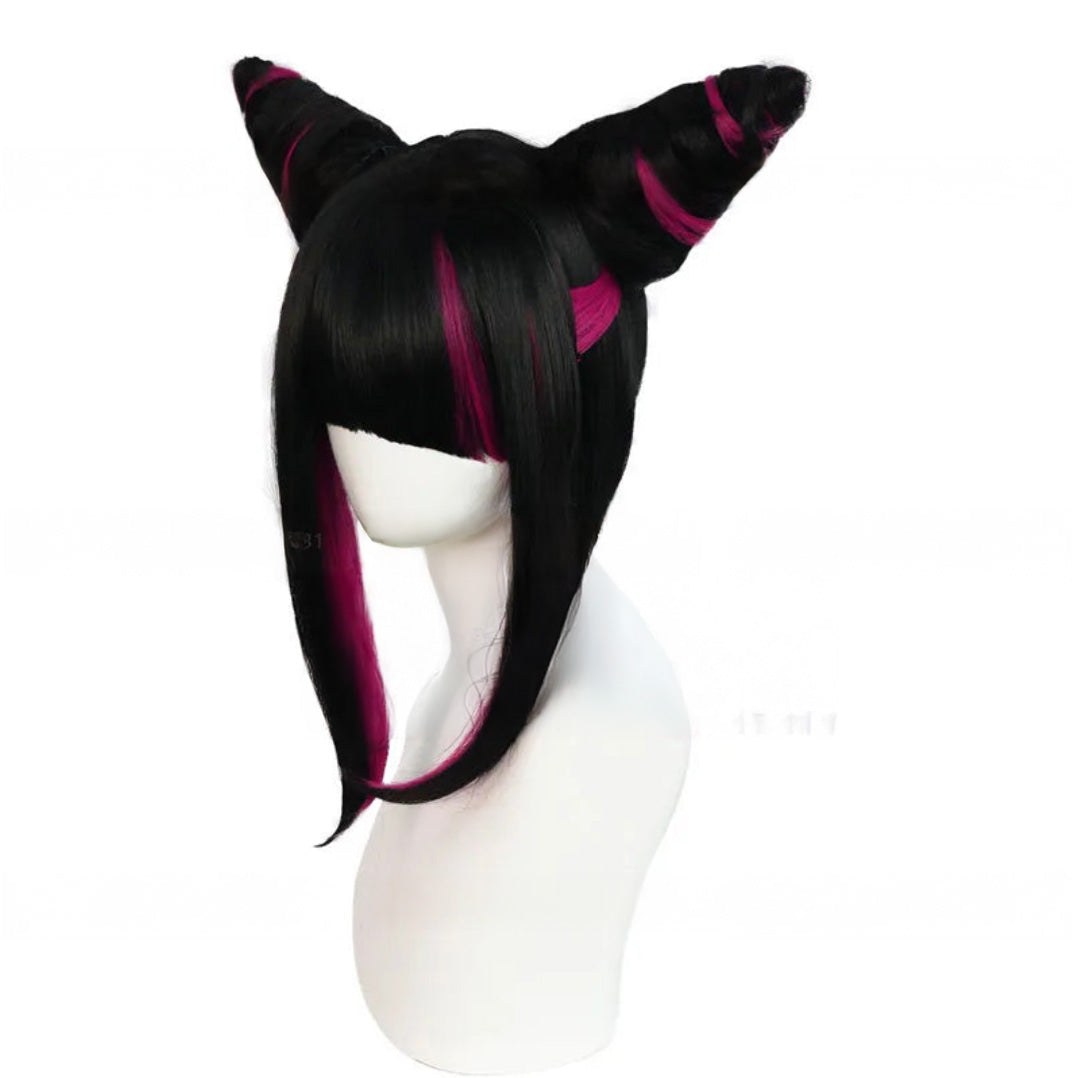 Han Juri Cosplay Wig /Black Rose Red Wig Cosplay / Street Fighter Cosplay