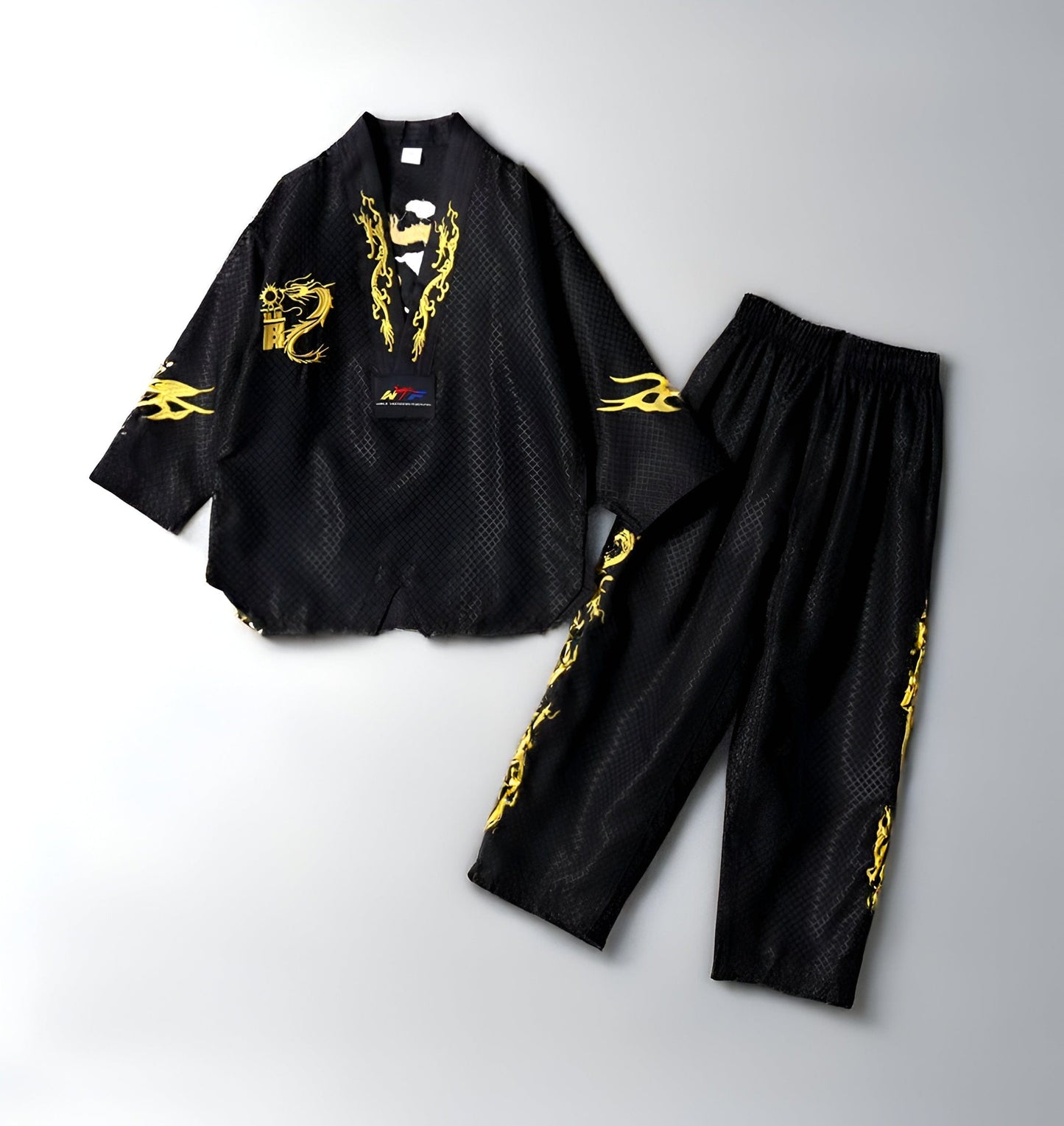 Golden dragon / XXXS Korea Taekwondo Uniform  / MMA Martial arts / Karate Basic Training Adults & Kids Uniform