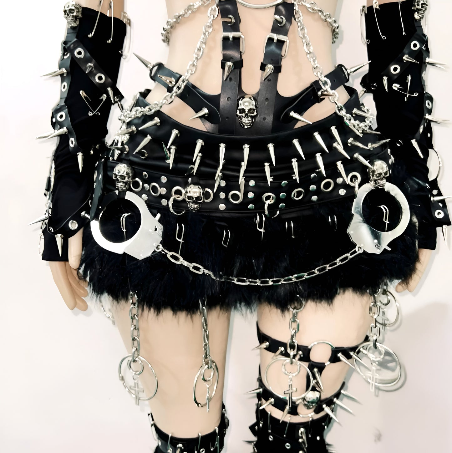 Bloodspire Gothic Outfit Top, Skirt, & Accessories