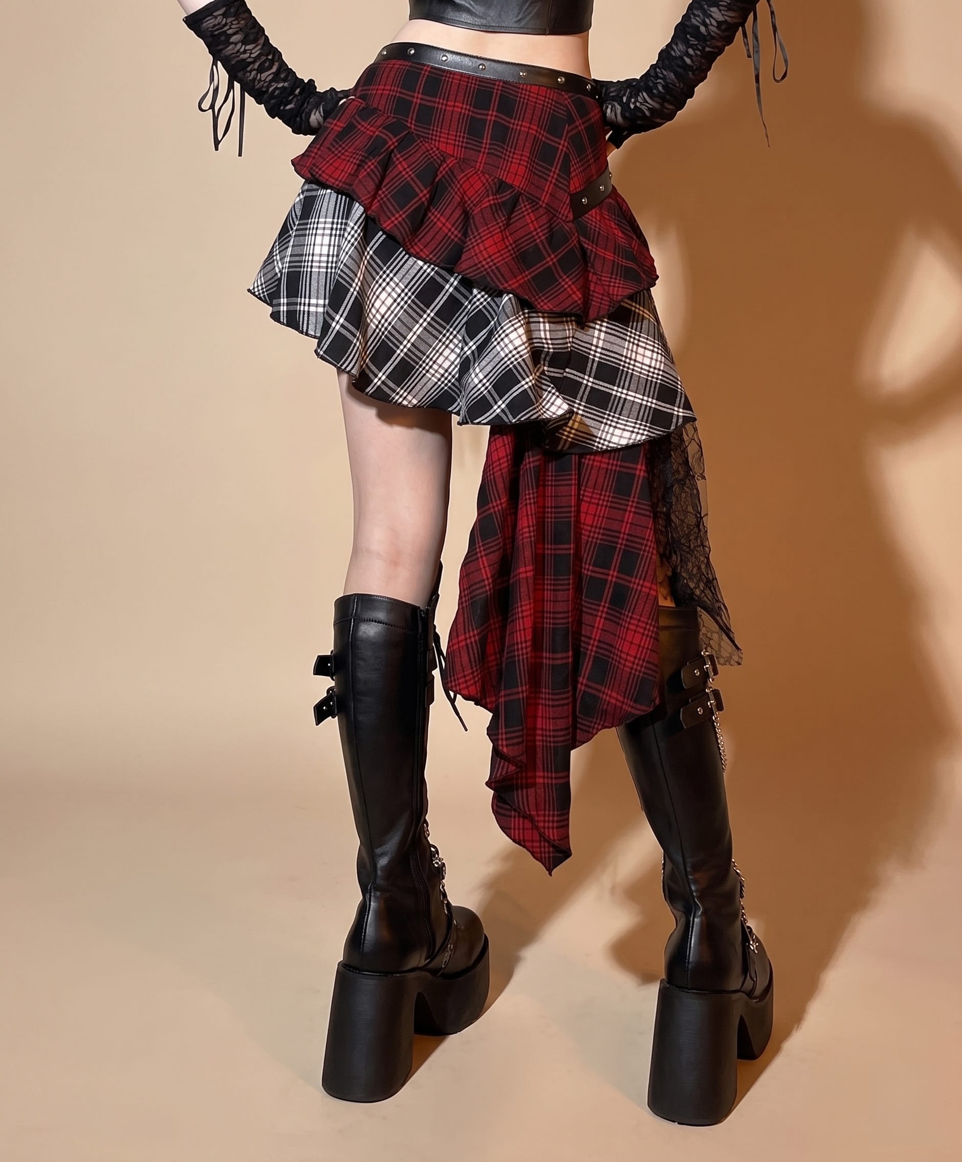Gothic Harajuku Multi-Layer Skirt Set