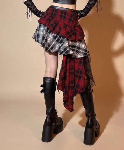 Gothic Harajuku Multi-Layer Skirt Set