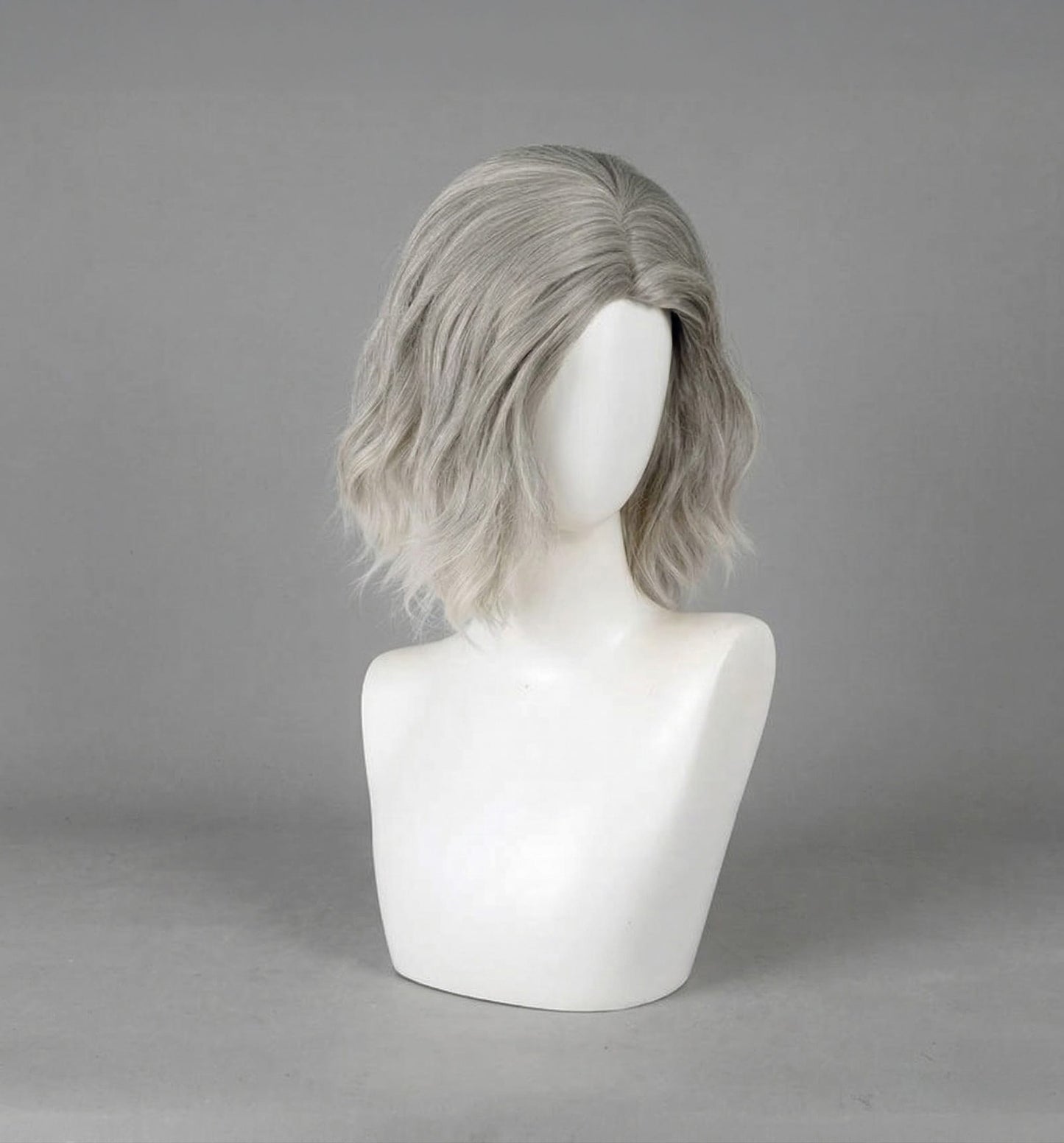 Gradient White/Grey/Platinum / 35cm Grace Ashcroft Cosplay Wig - Resident Evil Requiem