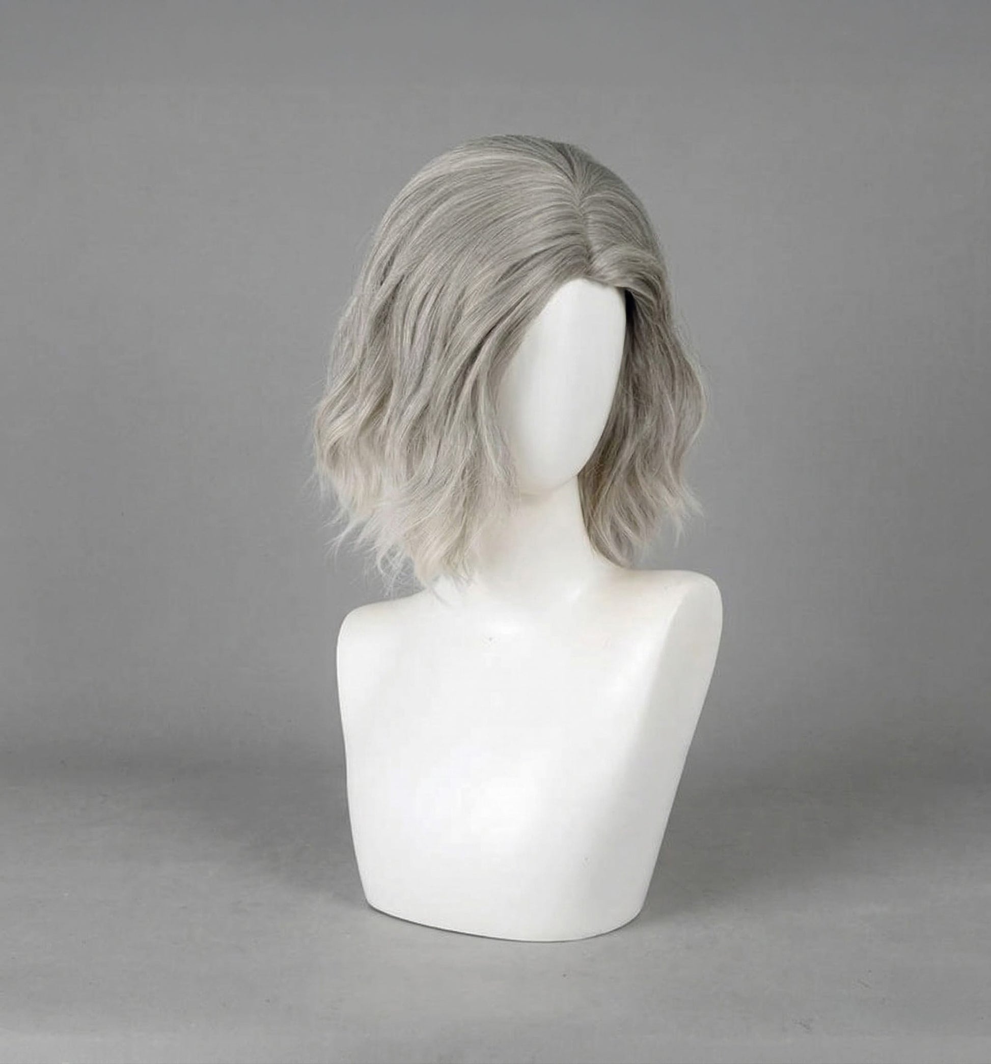 Gradient White/Grey/Platinum / 35cm Grace Ashcroft Cosplay Wig - Resident Evil Requiem