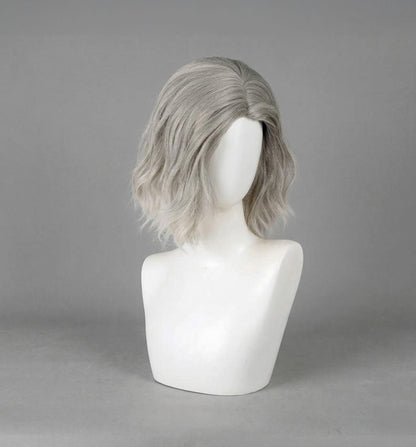 Gradient White/Grey/Platinum / 35cm Grace Ashcroft Cosplay Wig - Resident Evil Requiem