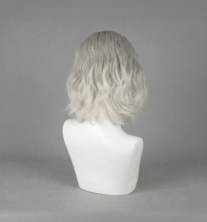 Gradient White/Grey/Platinum / 35cm Grace Ashcroft Cosplay Wig - Resident Evil Requiem