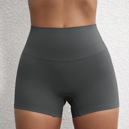 graphite gray / S-2 Women's 3" Gym Shorts / Yoga shorts (Ellie Seattle)