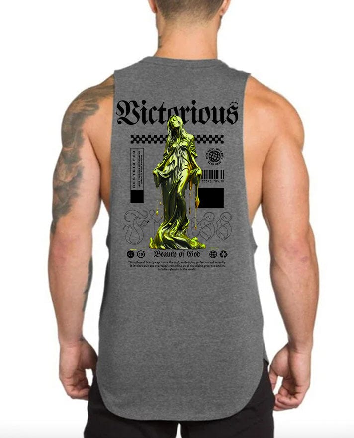 GRAY / M Victorious Beauty of God (Low Neck) Tank Top
