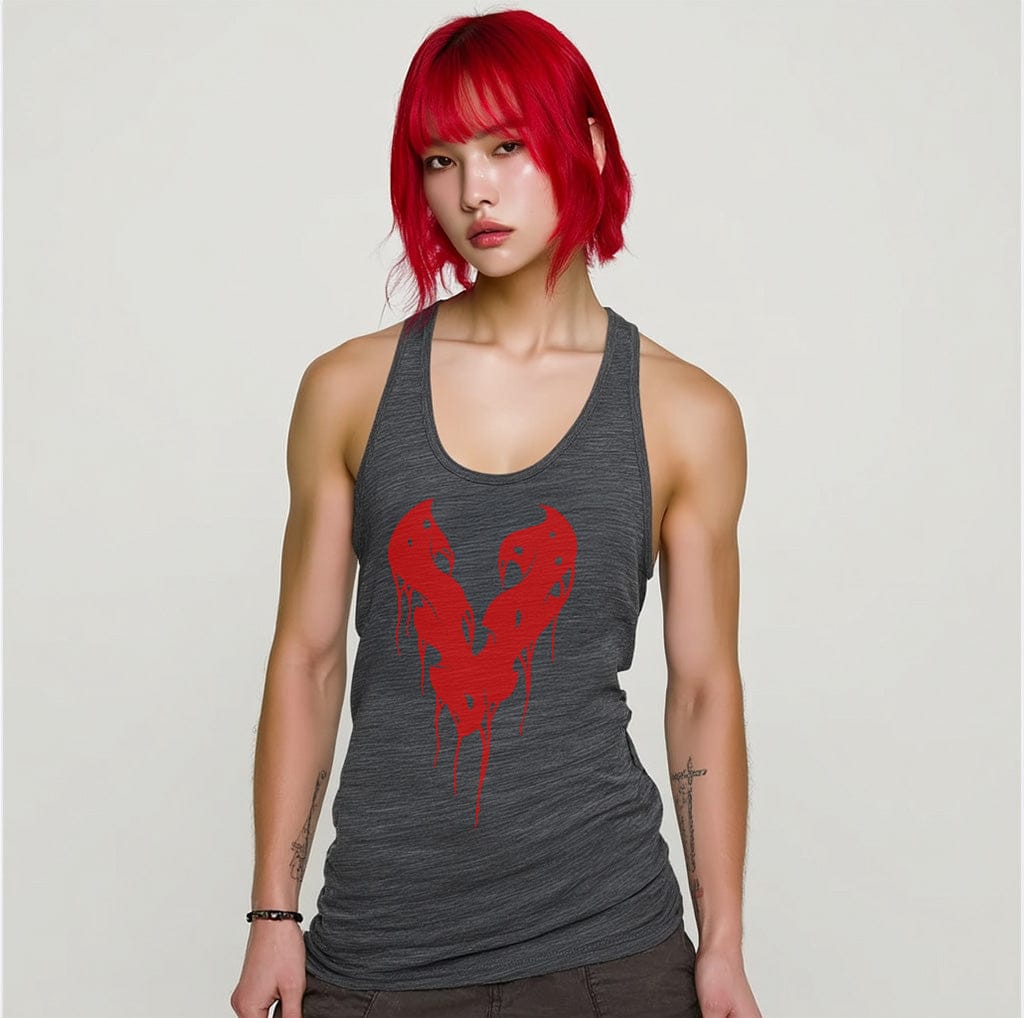 Gray / M Victorious Unisex Symbiote Future Japan Tank Top (Low Neck)
