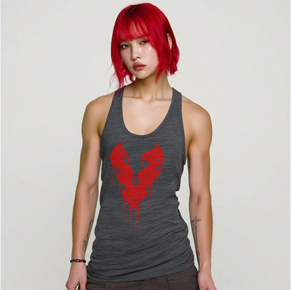 Gray / M Victorious Unisex Symbiote Future Japan Tank Top (Low Neck)