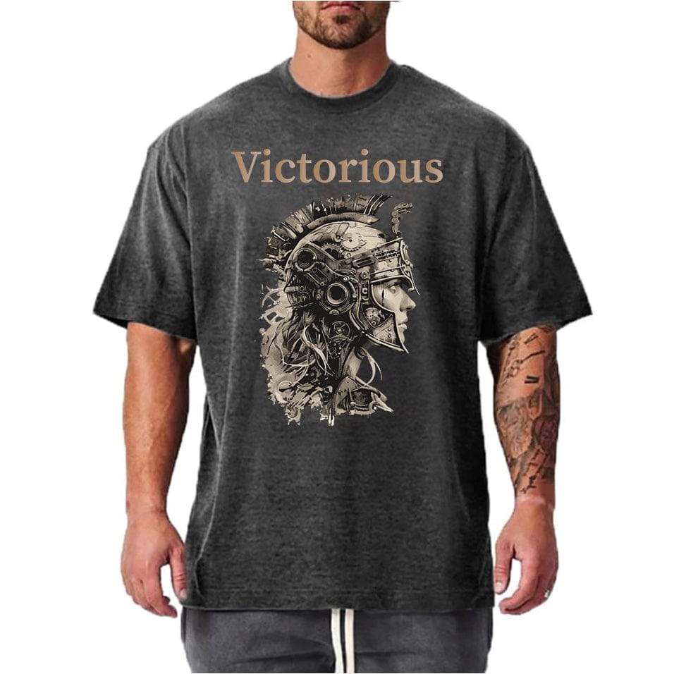 Gray / M Victorious Valkyrie's Epic Training (Oversize Gym T-shirt)