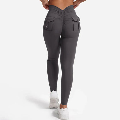 Gray / S Callisto Core Sports Leggings with Pockets