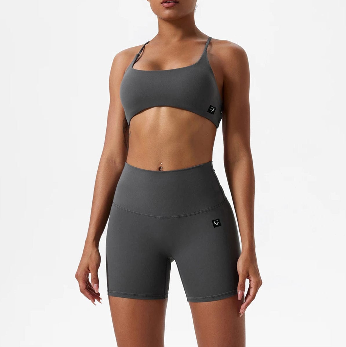 Gray / S Victorious Vortex Velocity Sports Set / 2 Pcs Gym Set