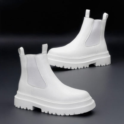 Green and Black leather boots/ Victorious Aether Arc Chelsea Boots Men's Size