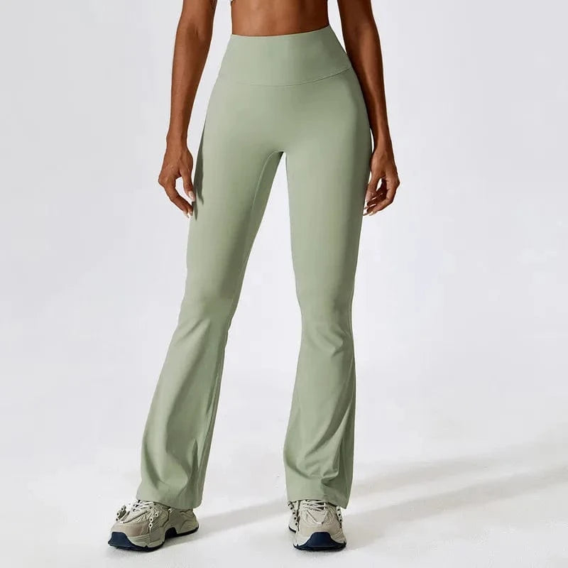 Green / S Victorious Eclipse Flare Workout Leggings
