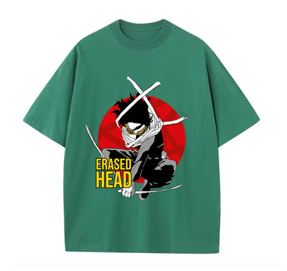 Green / XS Erased Head (My Hero Academia) Anime Oversize T-Shirt