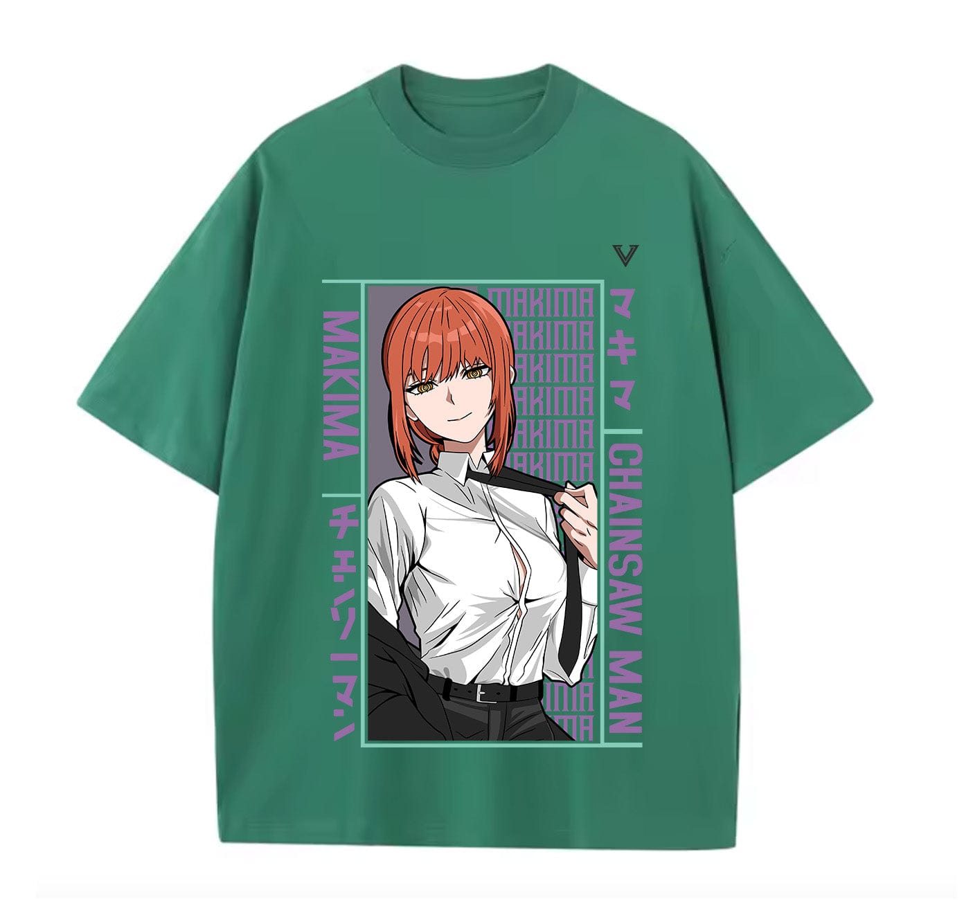 Green / XS Makima (Chainsaw Man) Anime Oversize T-Shirt