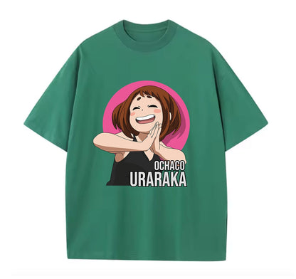 Green / XS Ochaco 2 (My Hero Academia) Anime Oversize T-Shirt