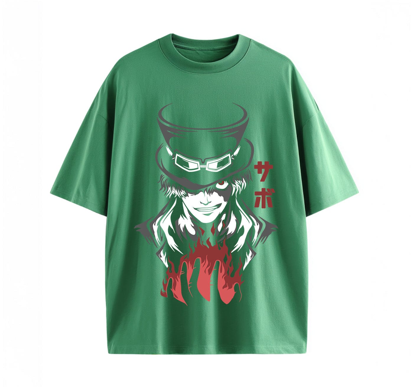 Green / XS Sabo (One Piece) Anime Oversize T-Shirt